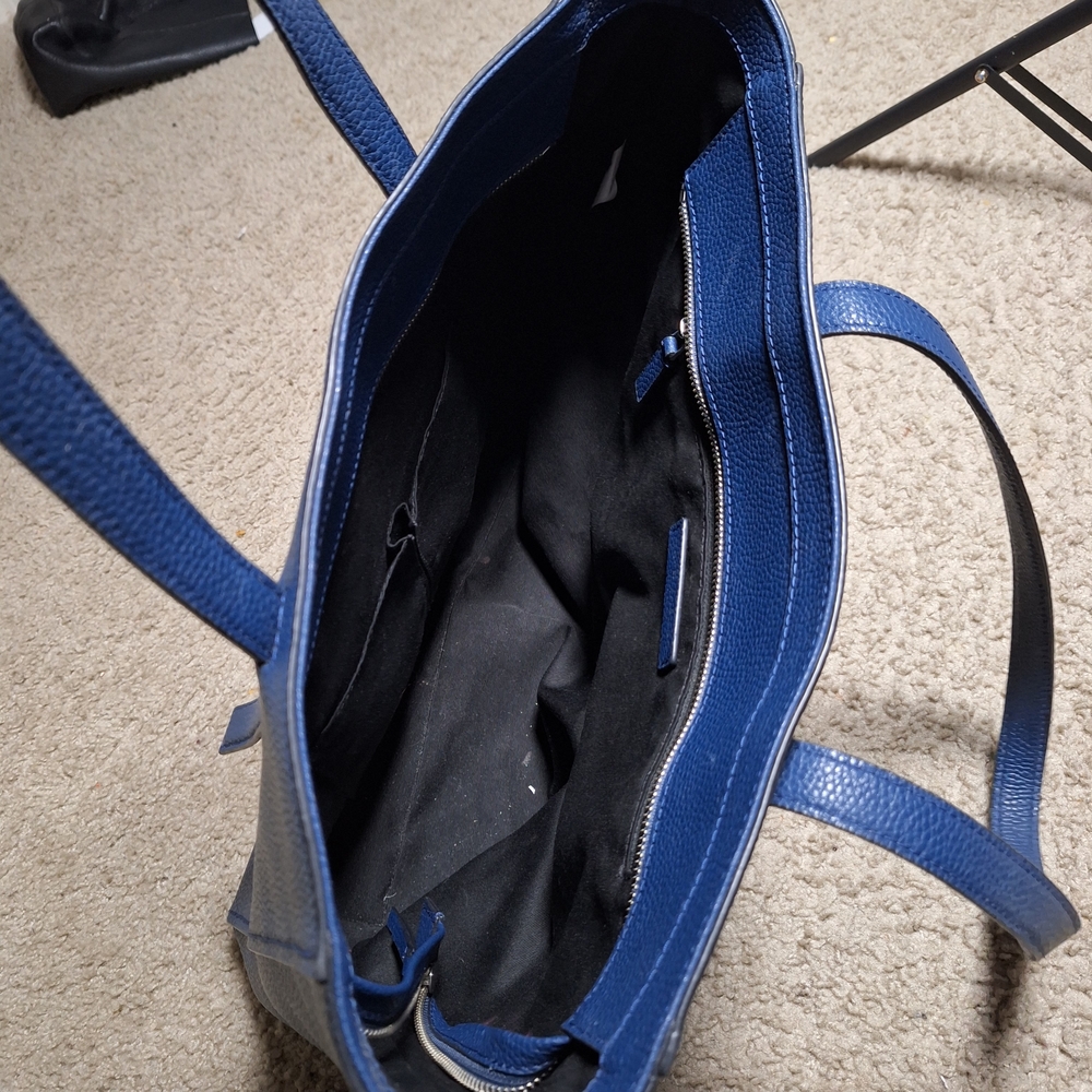Marc Jacobs Large Royal Blue Leather Tote Shoulder Bag - Picture 5 of 7